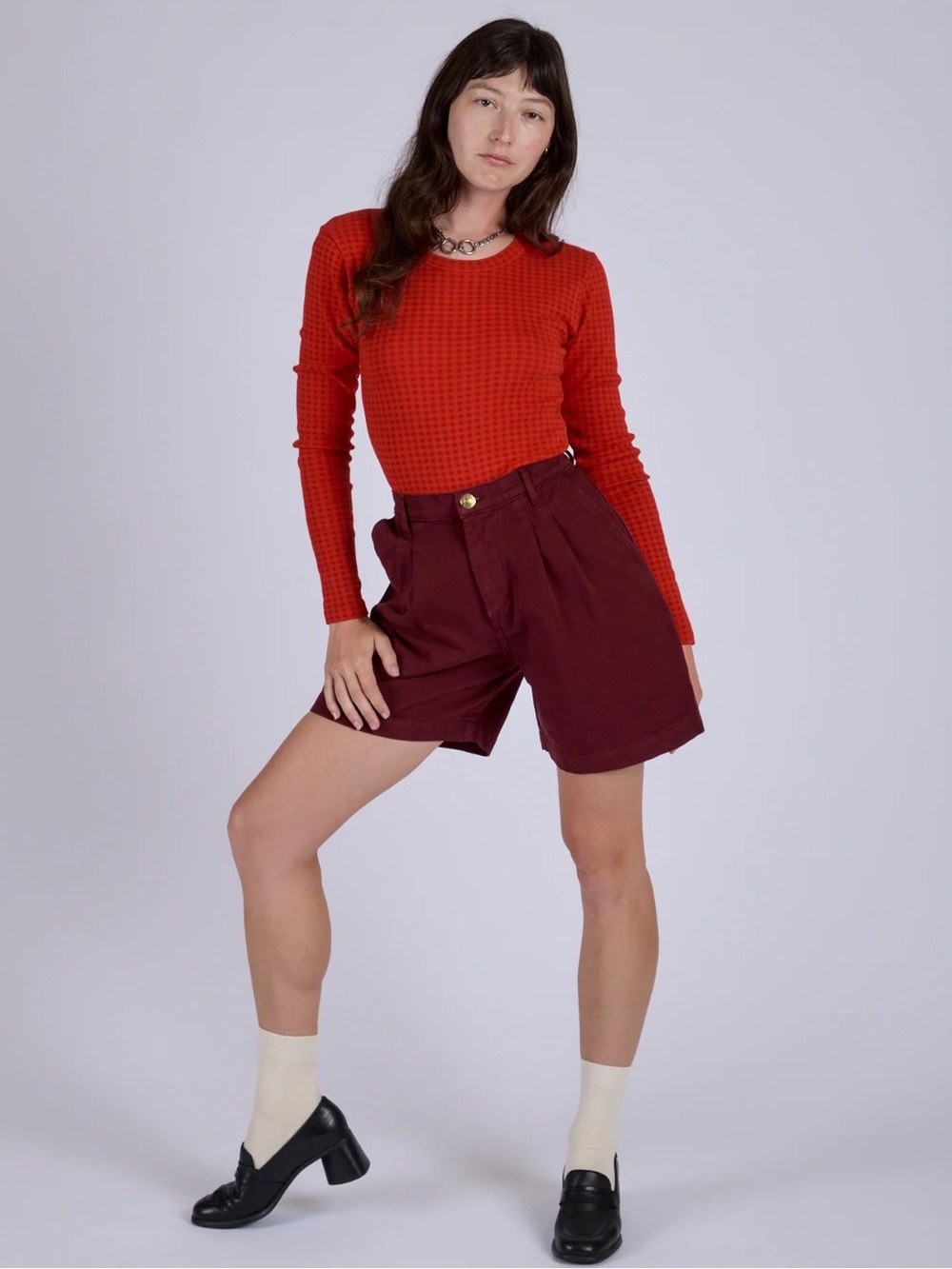 New Big Bud Press Trouser Short Wine Red